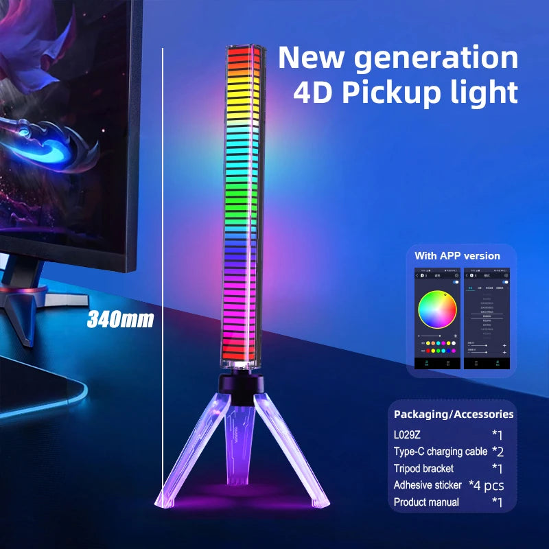 RhythmGlow™ – Premium RGB Sound-Reactive Ambient Light for Home, Gaming & Automotive Spaces