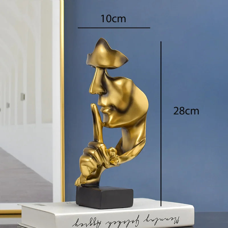 SilentMuse™ – Abstract Thinker Resin Statue for Modern Home & Office Decor