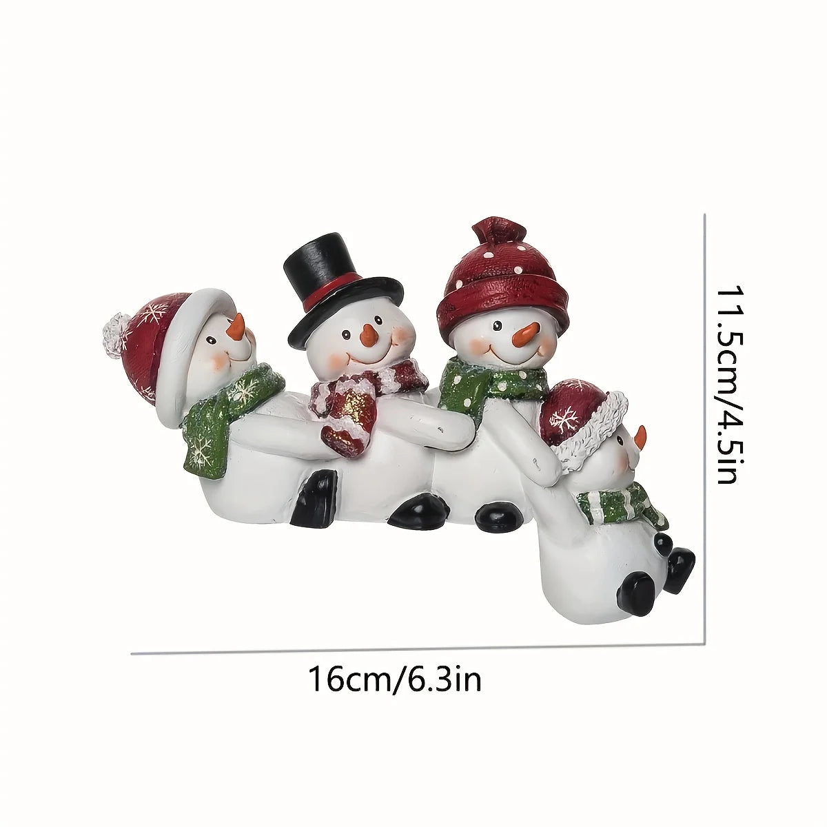 SnowLume™ – Winter Resin Snowman Ornament Set