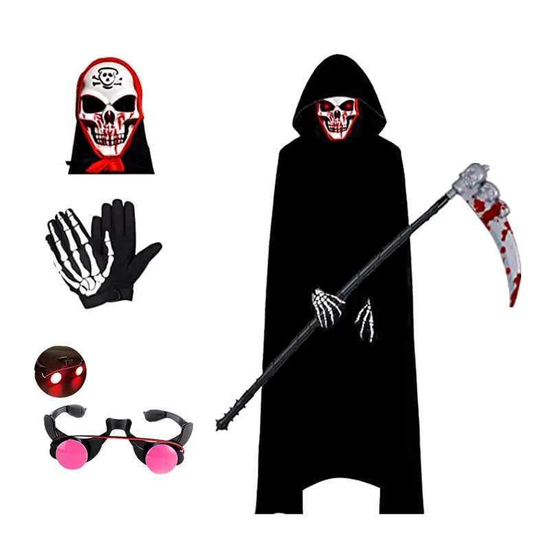 DreadShade™ – Grim Reaper Costume with Glowing Eyes & Mask