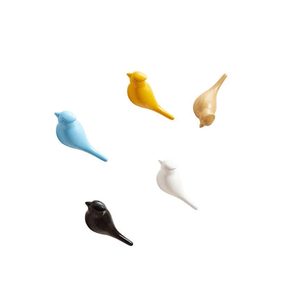 AviaryHook™ Decorative Bird Wall Hooks – 3D Resin Wood Grain Single Coat Hanger