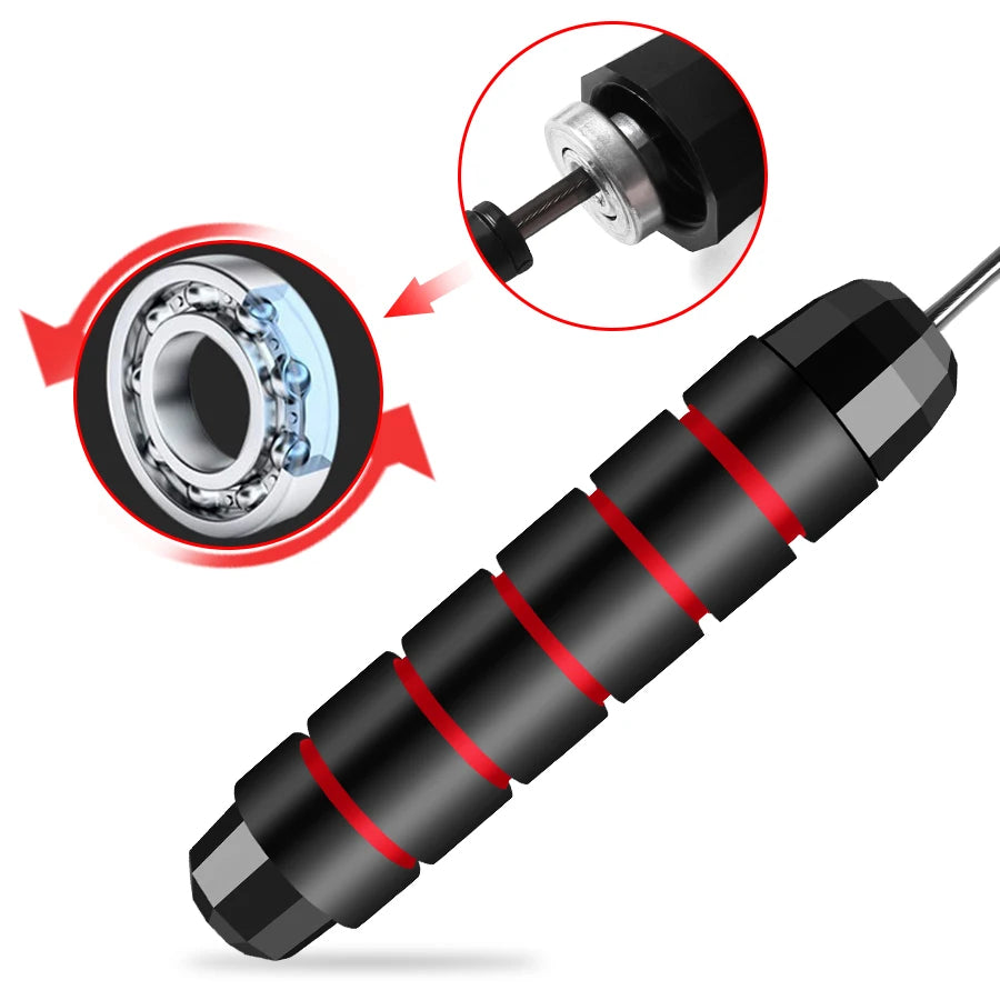 PulseRope™ Adjustable Speed Skipping Rope – Steel Wire Fitness Training Equipment