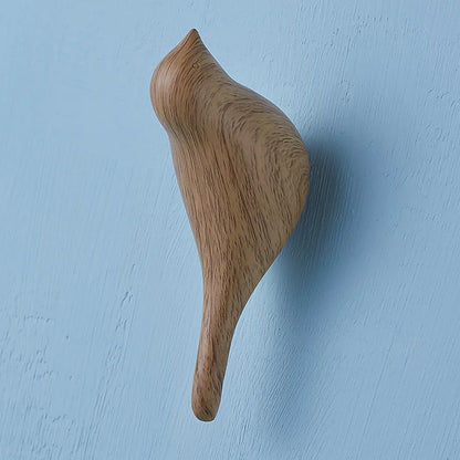 AviaryHook™ Decorative Bird Wall Hooks – 3D Resin Wood Grain Single Coat Hanger