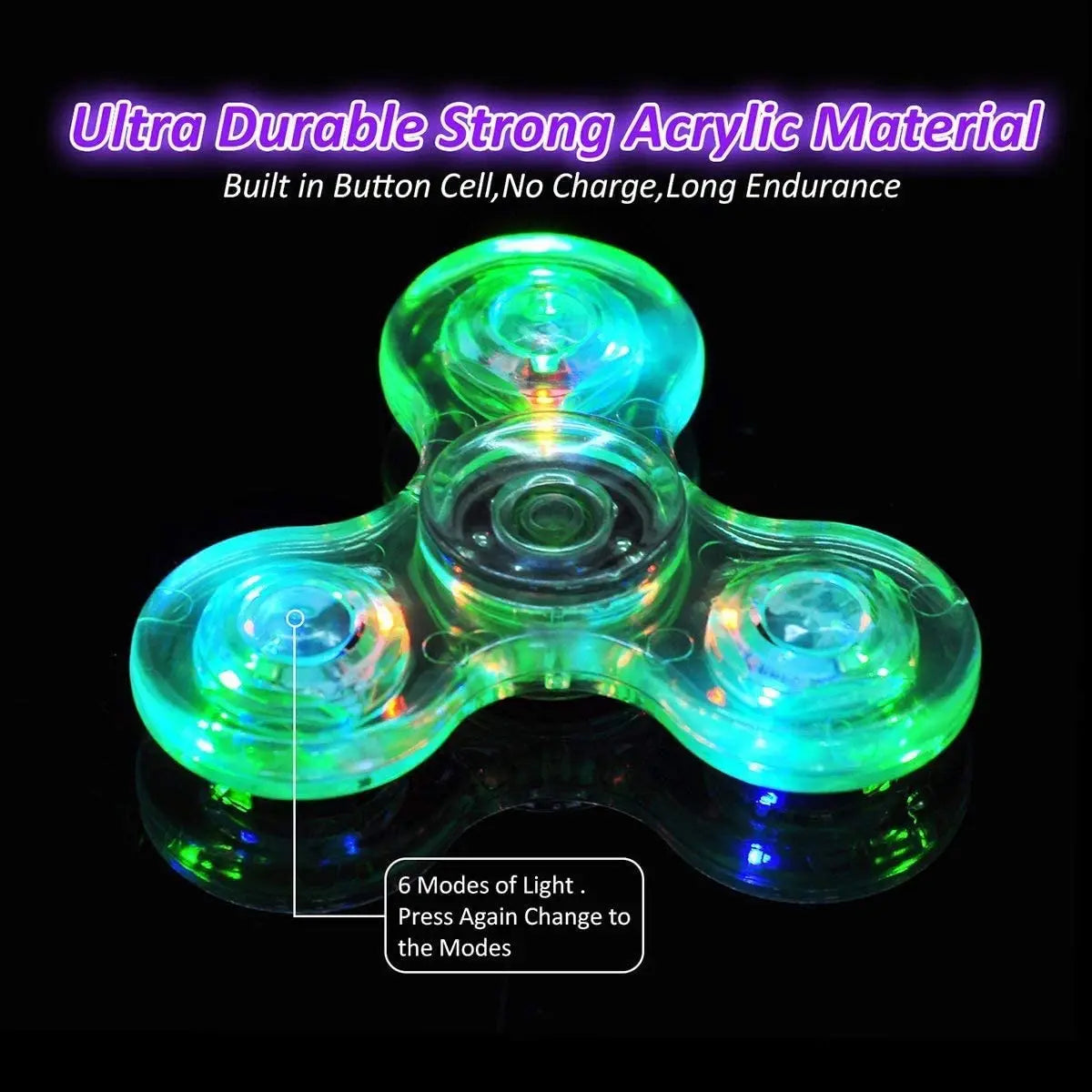 GlowGyro™ – Crystal LED Fidget Spinner for Kids & Teens