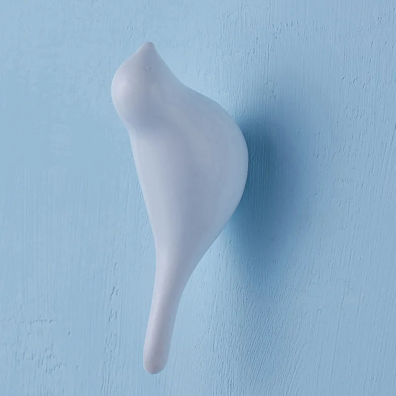 AviaryHook™ Decorative Bird Wall Hooks – 3D Resin Wood Grain Single Coat Hanger