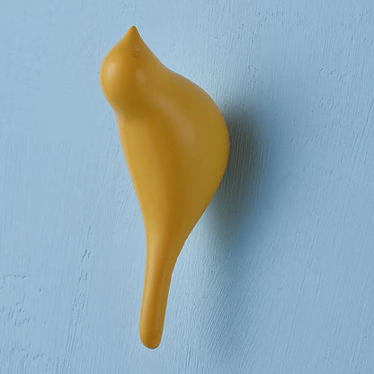 AviaryHook™ Decorative Bird Wall Hooks – 3D Resin Wood Grain Single Coat Hanger