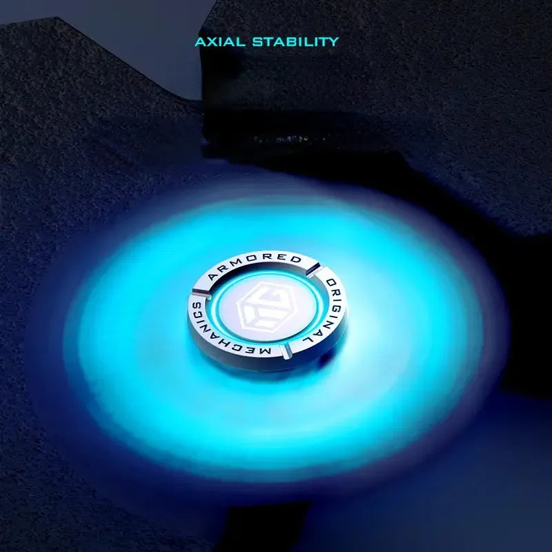 GlowKnight™ – Alloy Gyro Spinner with Noctilucent Effect for Stress Relief