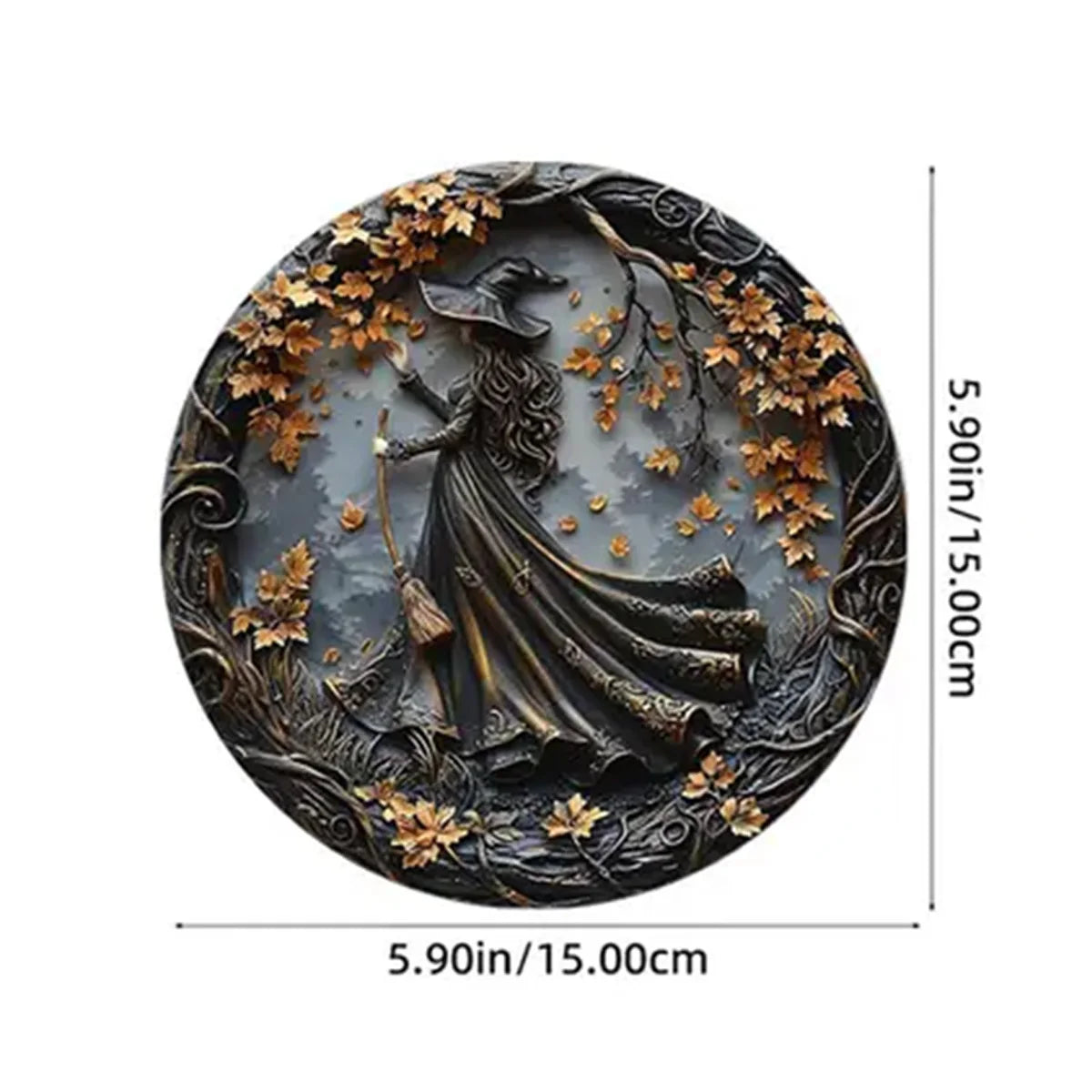 WitchMark™ – Halloween Acrylic Broom Sign