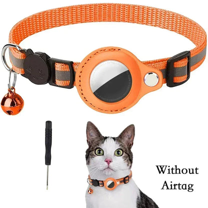 MeowGuard™ – Anti-Lost Reflective AirTag Collar for Cats