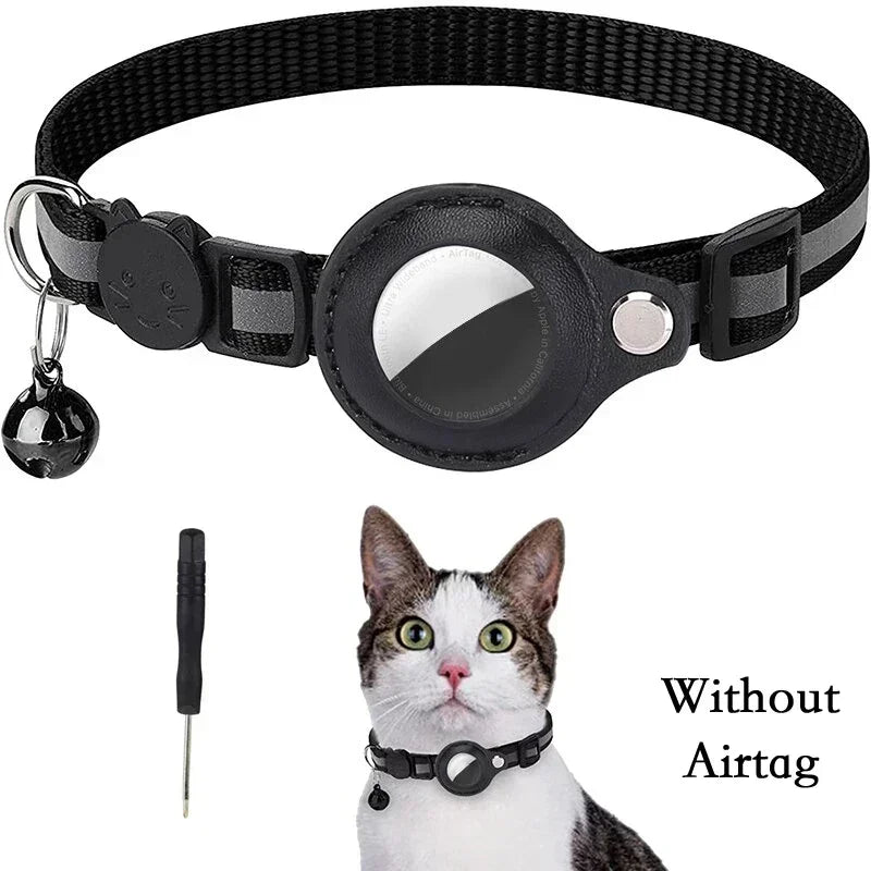 MeowGuard™ – Anti-Lost Reflective AirTag Collar for Cats