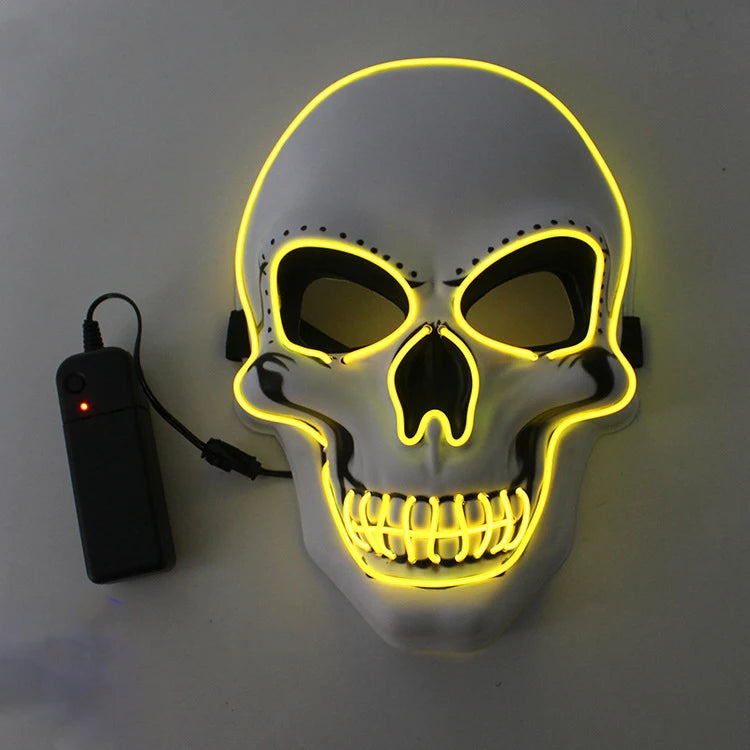 GlowCrypt™ – Luminous LED Skull Mask for Spooky Eleganc