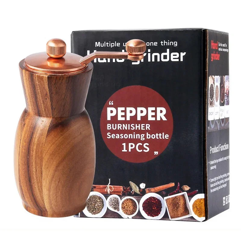 SpiceOak™ – Wooden Pepper & Salt Grinder Set with Base