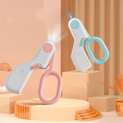 ClawLuxe™ – LED Light Nail Trimmer for Dogs & Cats with Safety Guard