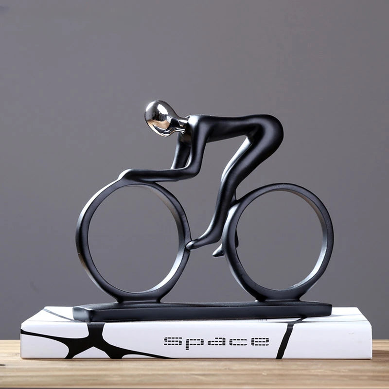 RideMuse™ – Artistic Resin Bicycler Sculpture for Contemporary Interiors