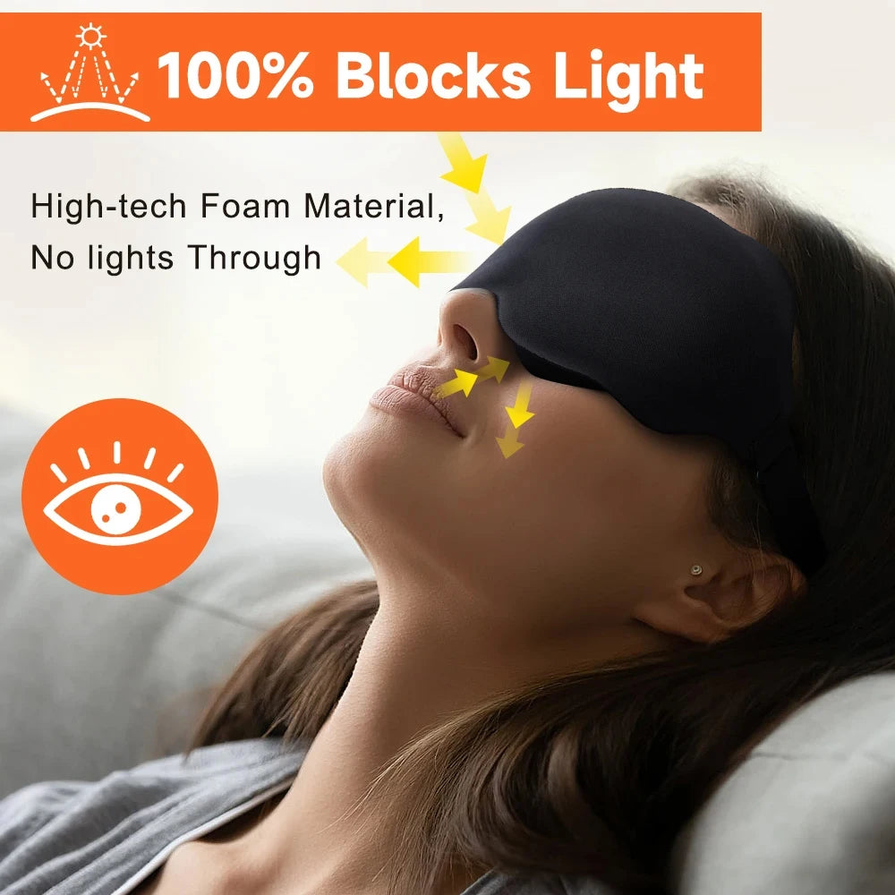 DreamAura™ Sleeping Mask – 3D Contoured Eye Cover & Light Blocking Aid