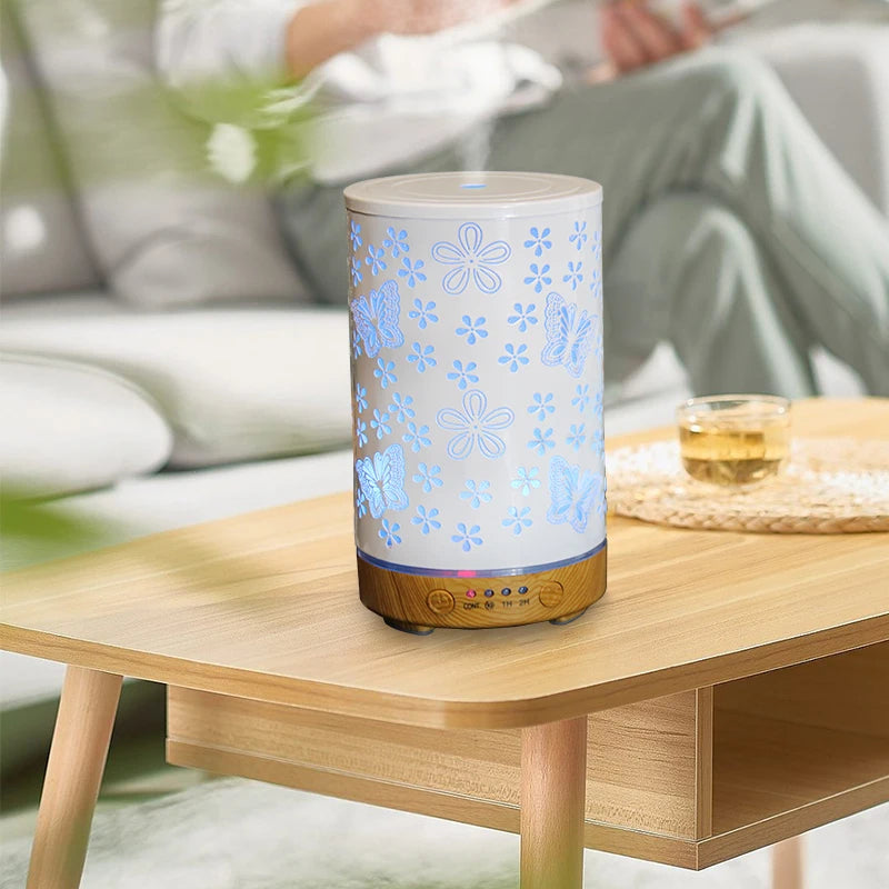 FlutterMist™ – Aromatherapy Diffuser with Metallic Butterfly LED & Cool Mist Humidifier
