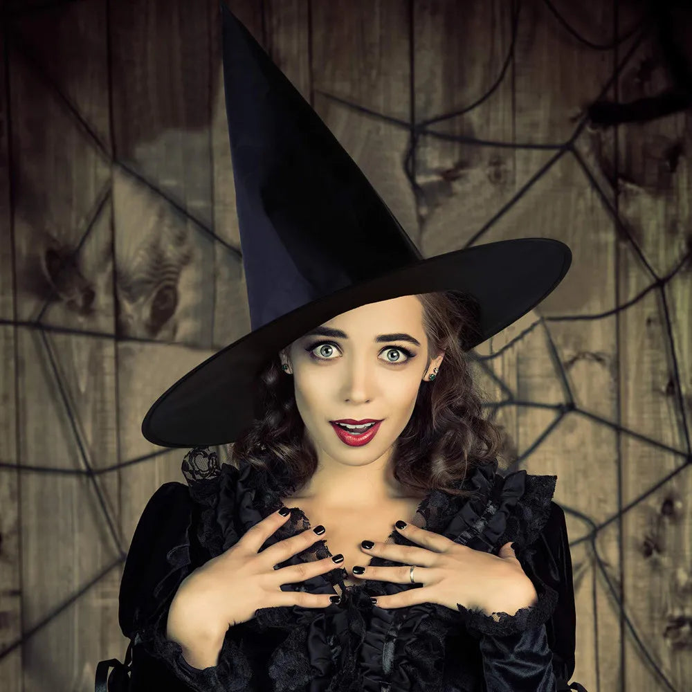 Nocturnéa™ – Foldable Black Witch Hat for Adults | Halloween, Masquerade & Cosplay Wear