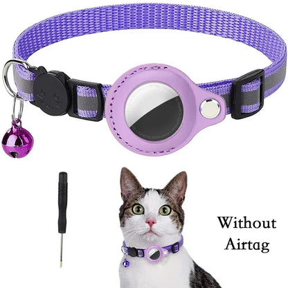 MeowGuard™ – Anti-Lost Reflective AirTag Collar for Cats