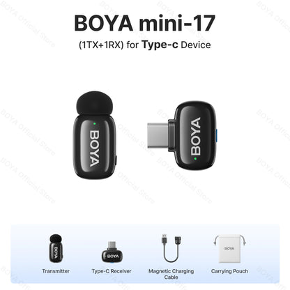 BOYA Mini Wireless Lavalier Microphone for iOS & Android