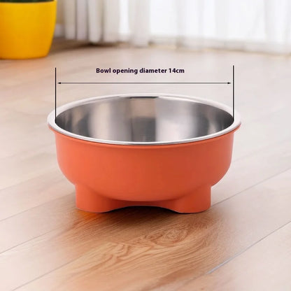 WhiskerBowl™ Premium Pet Feeding Dish – Detachable Stainless Steel with Non-Slip Base