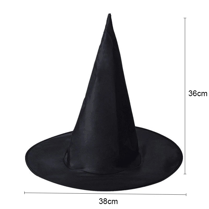 Nocturnéa™ – Foldable Black Witch Hat for Adults | Halloween, Masquerade & Cosplay Wear