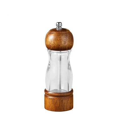 SpiceLoom™ – Retro Wooden Pepper Grinder Set with Base