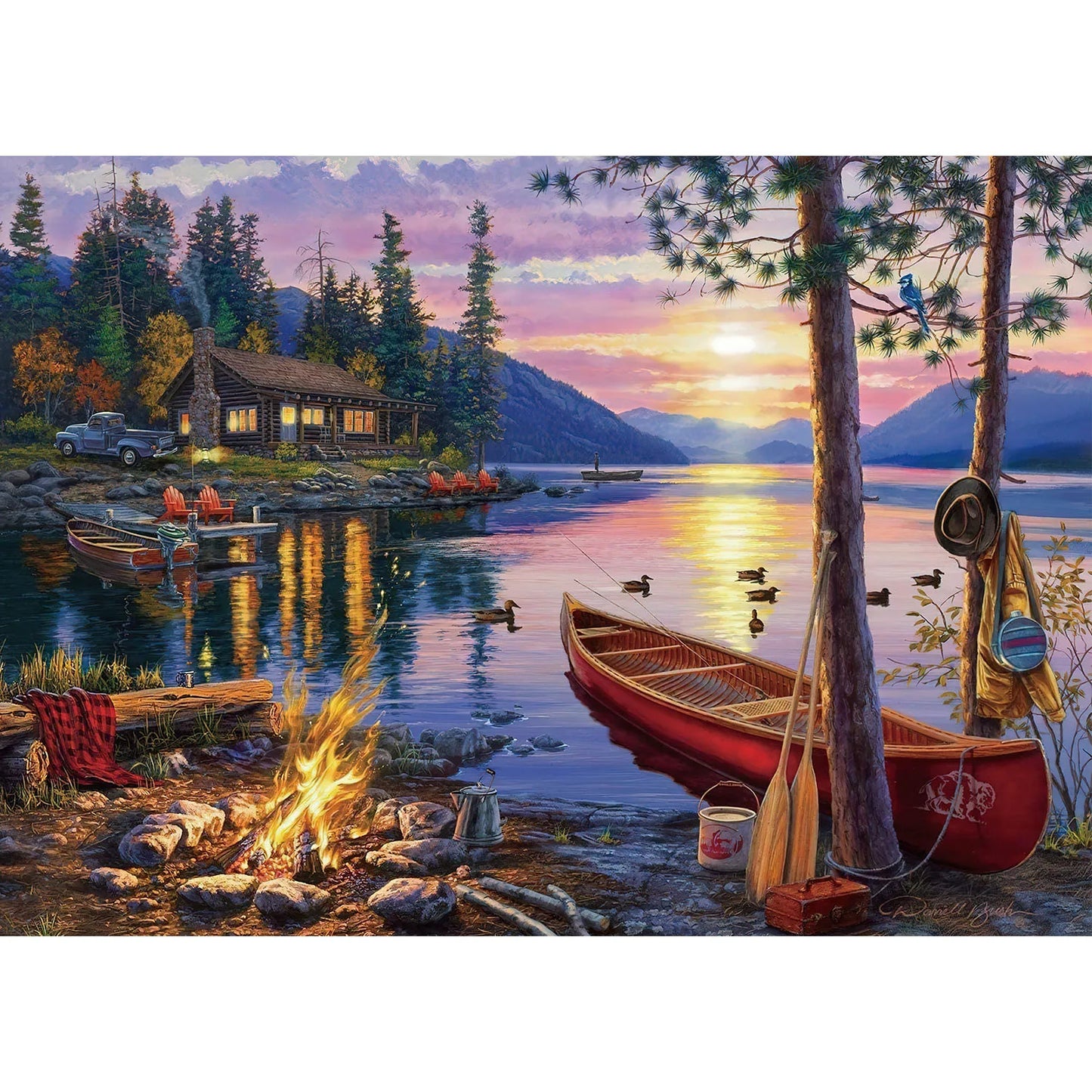 LakeWhim™ – 1000-Piece Canoe Jigsaw Puzzle for Adults & Families