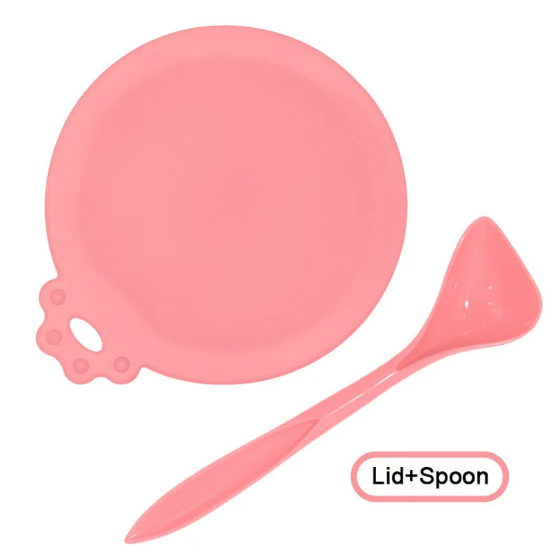 2pcs Reusable Pet Food Can Cover and Spoon Set