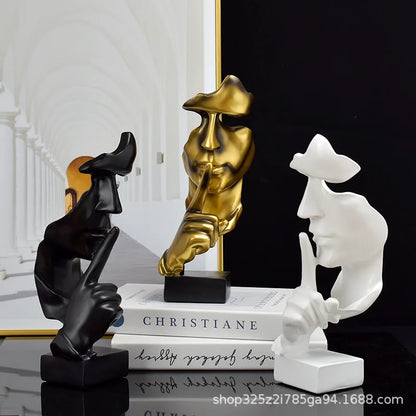 SilentMuse™ – Abstract Thinker Resin Statue for Modern Home & Office Decor