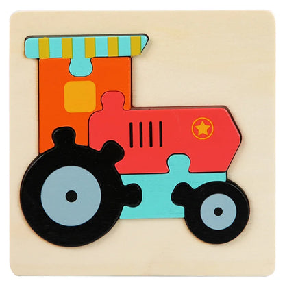 LittleMind™ Puzzles – Colourful 3D Jigsaw Animals for Toddlers