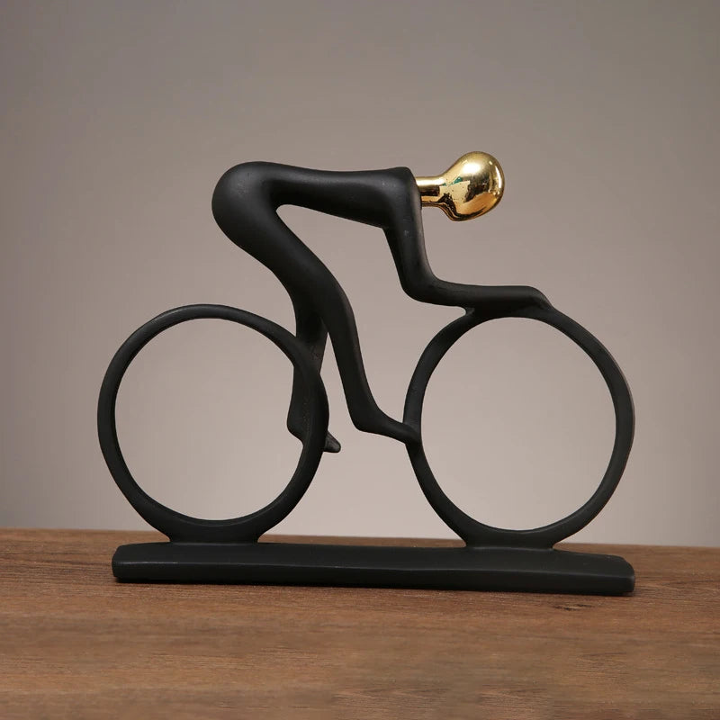 RideMuse™ – Artistic Resin Bicycler Sculpture for Contemporary Interiors