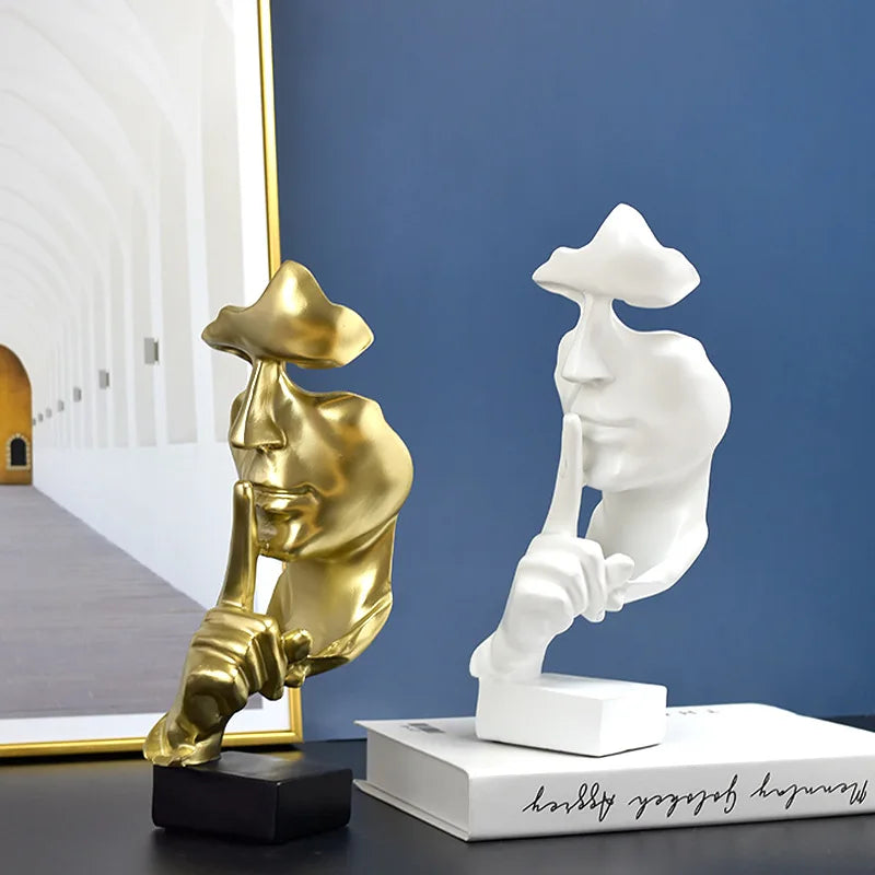 SilentMuse™ – Abstract Thinker Resin Statue for Modern Home & Office Decor