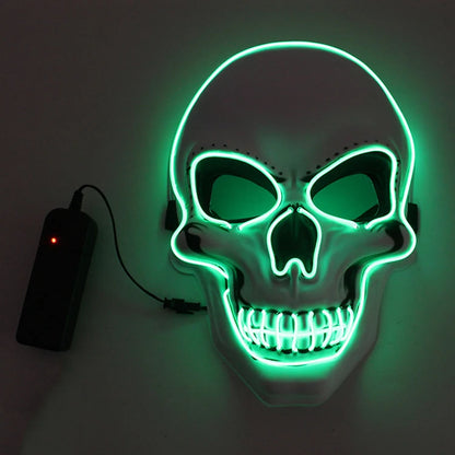 GlowCrypt™ – Luminous LED Skull Mask for Spooky Eleganc