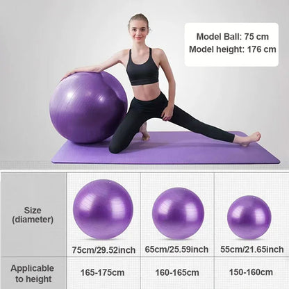 ZenBalance™ Exercise Ball – Explosion-Proof Yoga & Pilates Fitness Ball (55–75cm)
