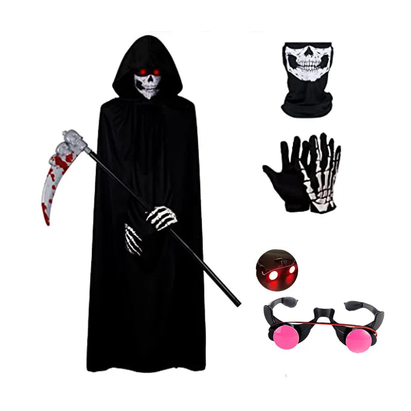 DreadShade™ – Grim Reaper Costume with Glowing Eyes & Mask