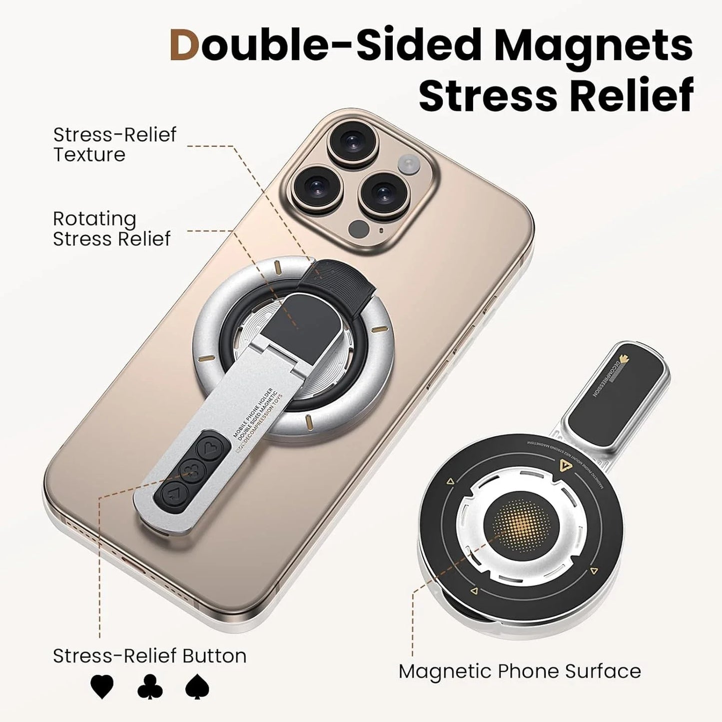 Magnevo™ – Aluminium Magnetic Ring Holder & 360° Stand