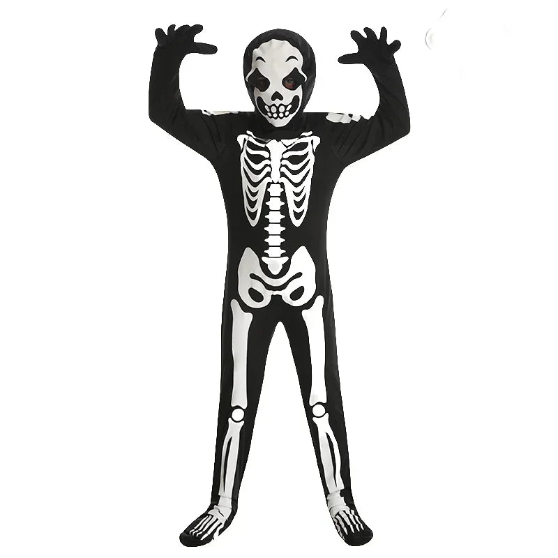 Skelostar™ – Glow-in-the-Dark Skeleton Bodysuit for Boys & Girls