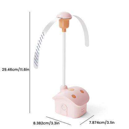FreshGuard™ Mushroom Fly Fan – Foldable Battery Table Fan for Outdoor Meals & Parties