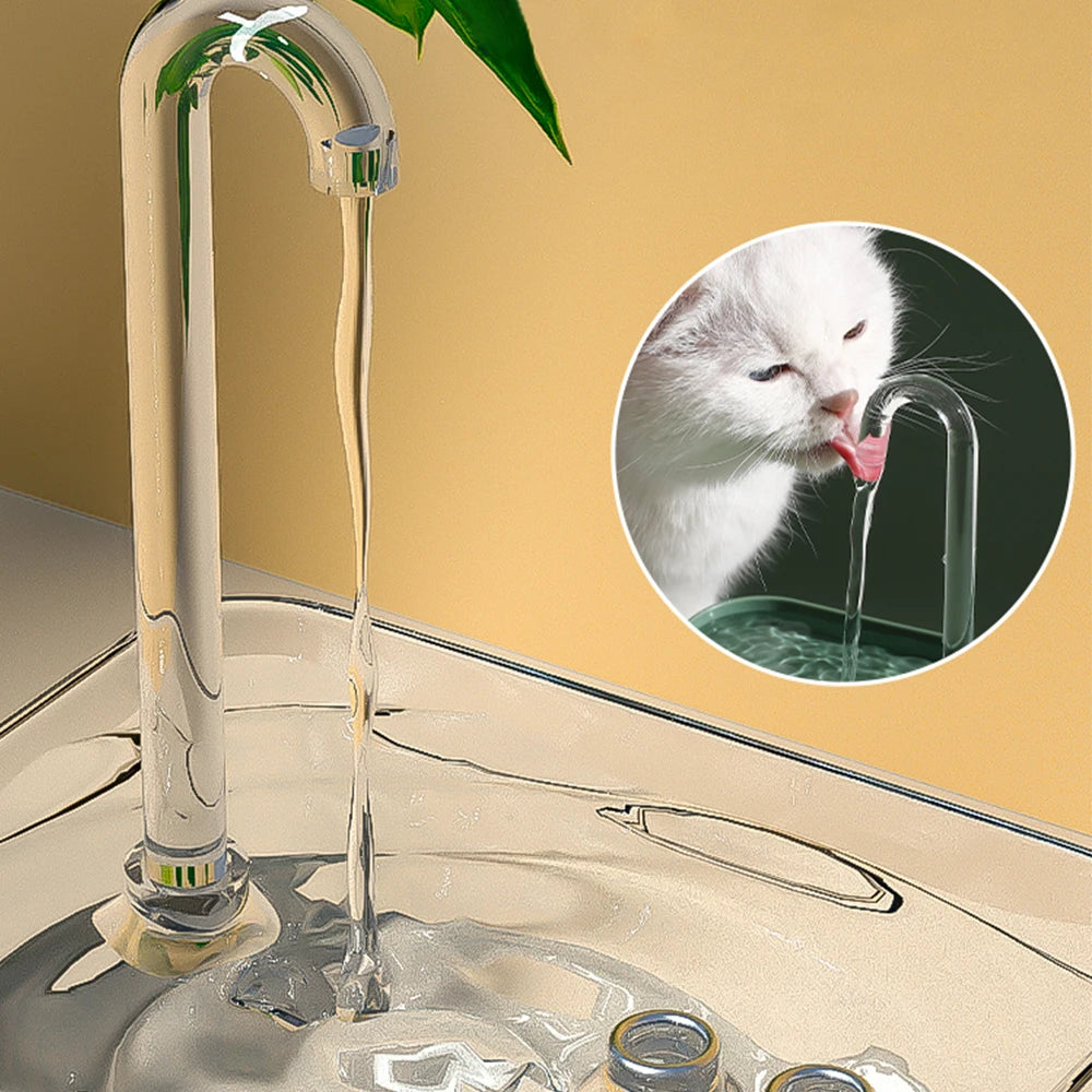 CrystalFlow™ Cat Water Dispenser – Quiet Recirculating Fountain with Smart Filtration