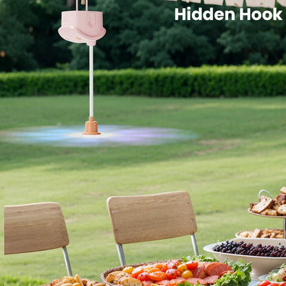 FreshGuard™ Mushroom Fly Fan – Foldable Battery Table Fan for Outdoor Meals & Parties