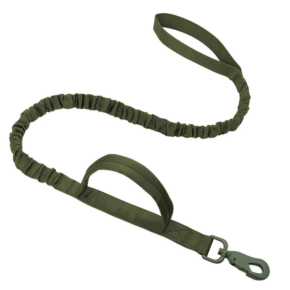 K9Elite™ Military Dog Leash – Durable Elastic Training Lead with Double Control Handles