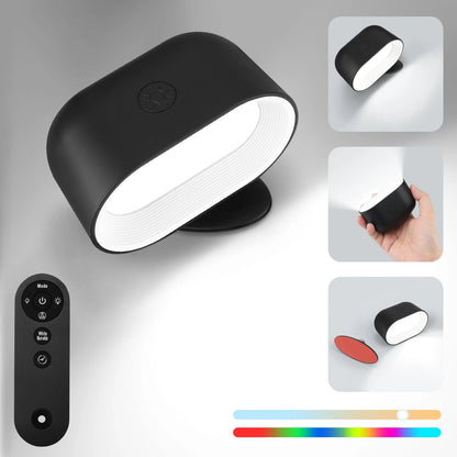 LumaSphere™ – 360° Rotating LED Wall Lamp with Remote & Colour-Changing Magic