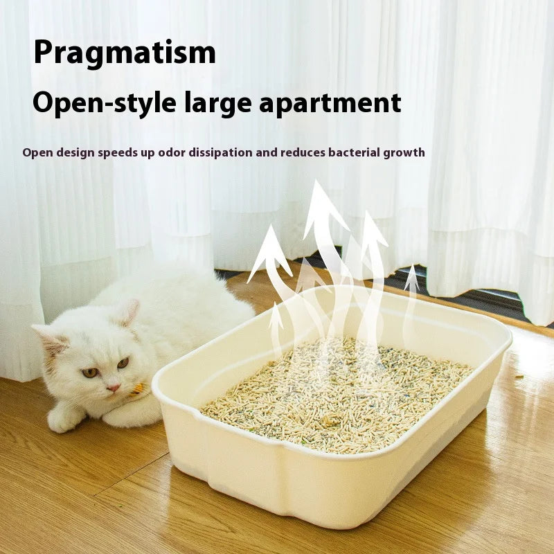 LitterLoft™ Modern Semi-Enclosed Cat Box – Elevated Design with High Walls for Kittens & Small Cats