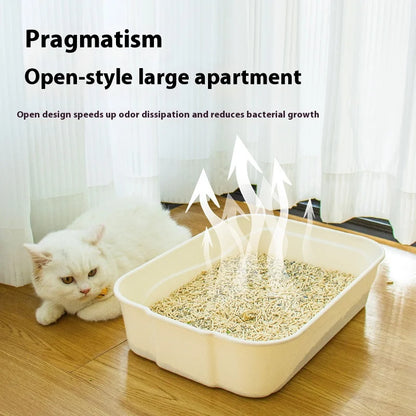 LitterLoft™ Modern Semi-Enclosed Cat Box – Elevated Design with High Walls for Kittens & Small Cats