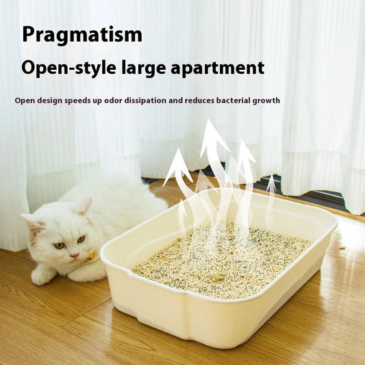 LitterLoft™ Modern Semi-Enclosed Cat Box – Elevated Design with High Walls for Kittens & Small Cats