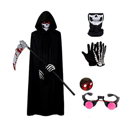 DreadShade™ – Grim Reaper Costume with Glowing Eyes & Mask