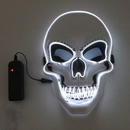 GlowCrypt™ – Luminous LED Skull Mask for Spooky Eleganc