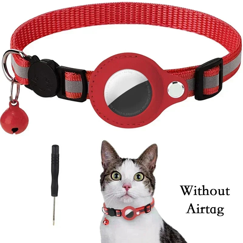MeowGuard™ – Anti-Lost Reflective AirTag Collar for Cats