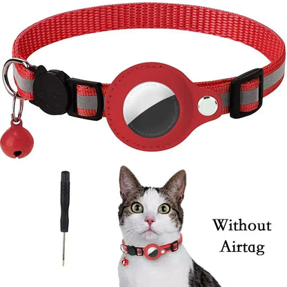 MeowGuard™ – Anti-Lost Reflective AirTag Collar for Cats