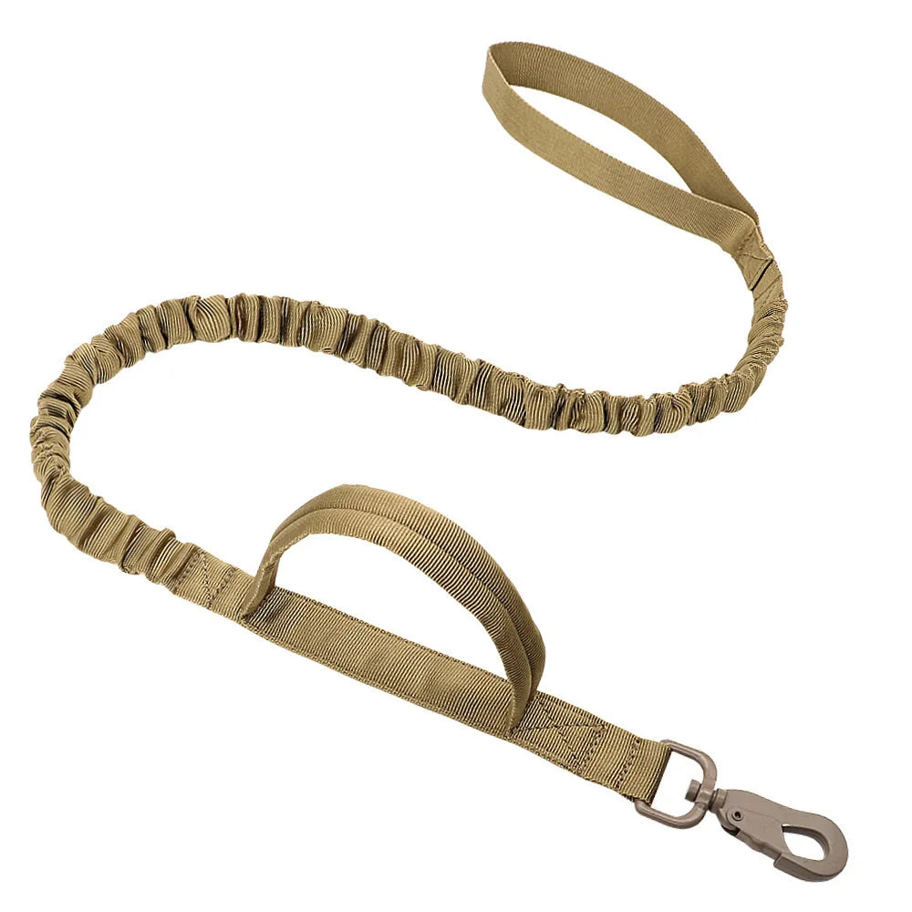 K9Elite™ Military Dog Leash – Durable Elastic Training Lead with Double Control Handles